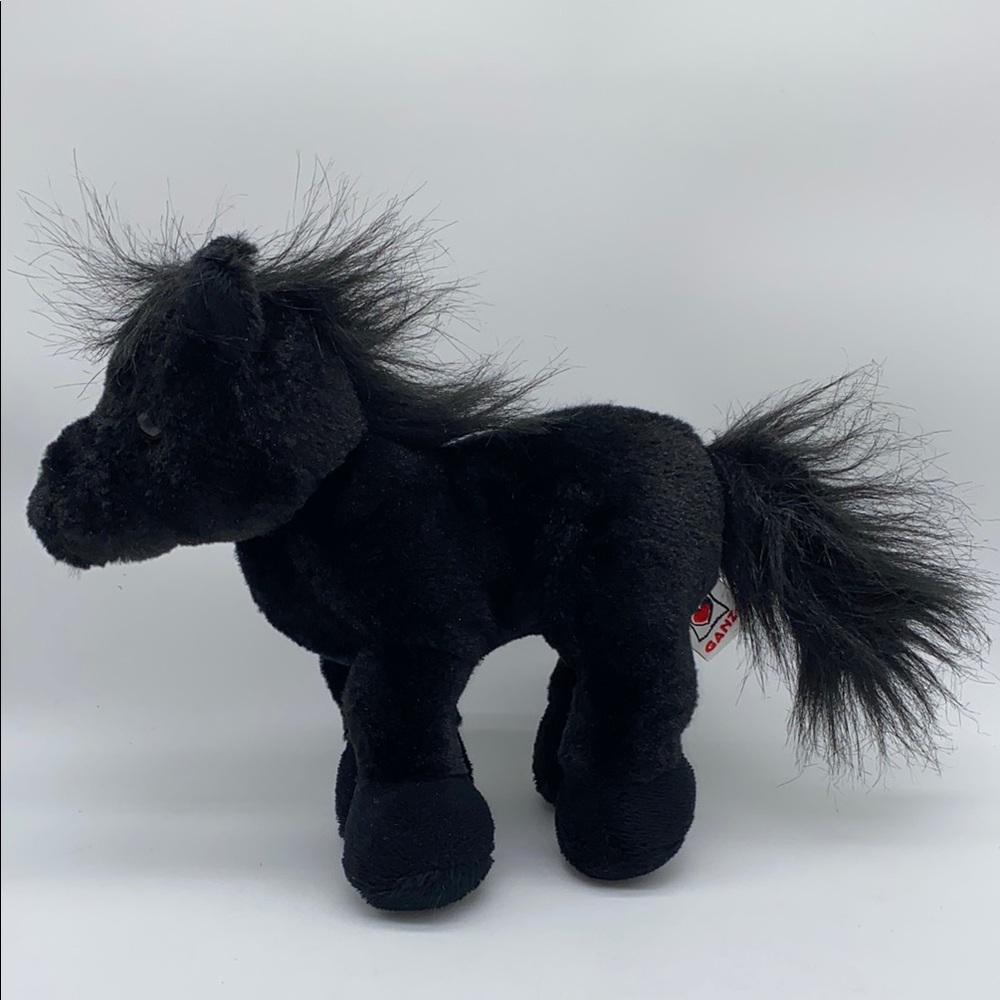 Ganz Webkinz Black Stallion Plush Horse Pony Toy HM145